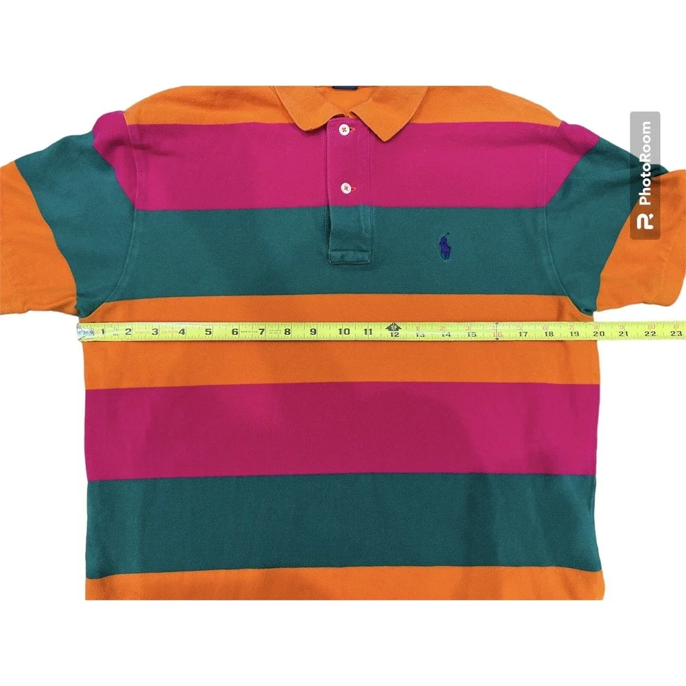 Ralph Lauren Polo‎ Multi Color Striped Shirt Size Medium
